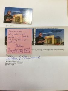 Customer service letter